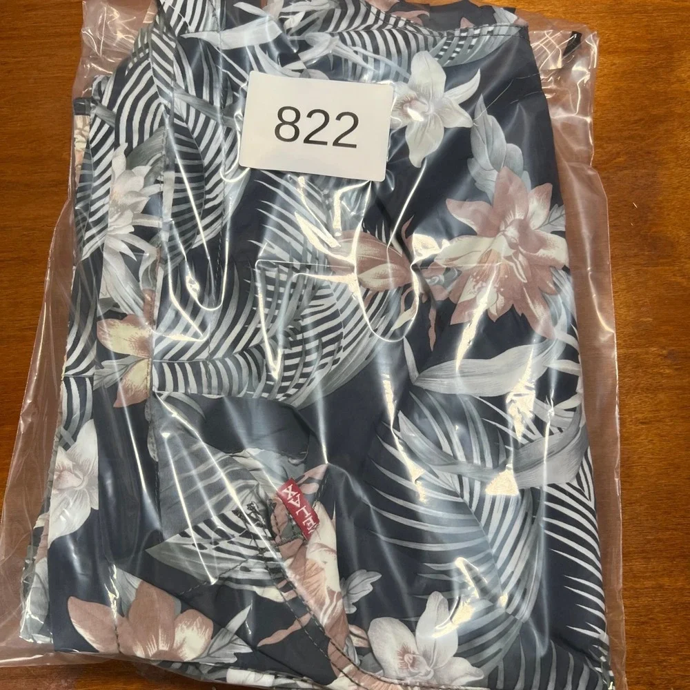 Tommy Bahama Swim Trunks Mens XXL Navy Blue Tropical Floral Palm Cargo Shorts